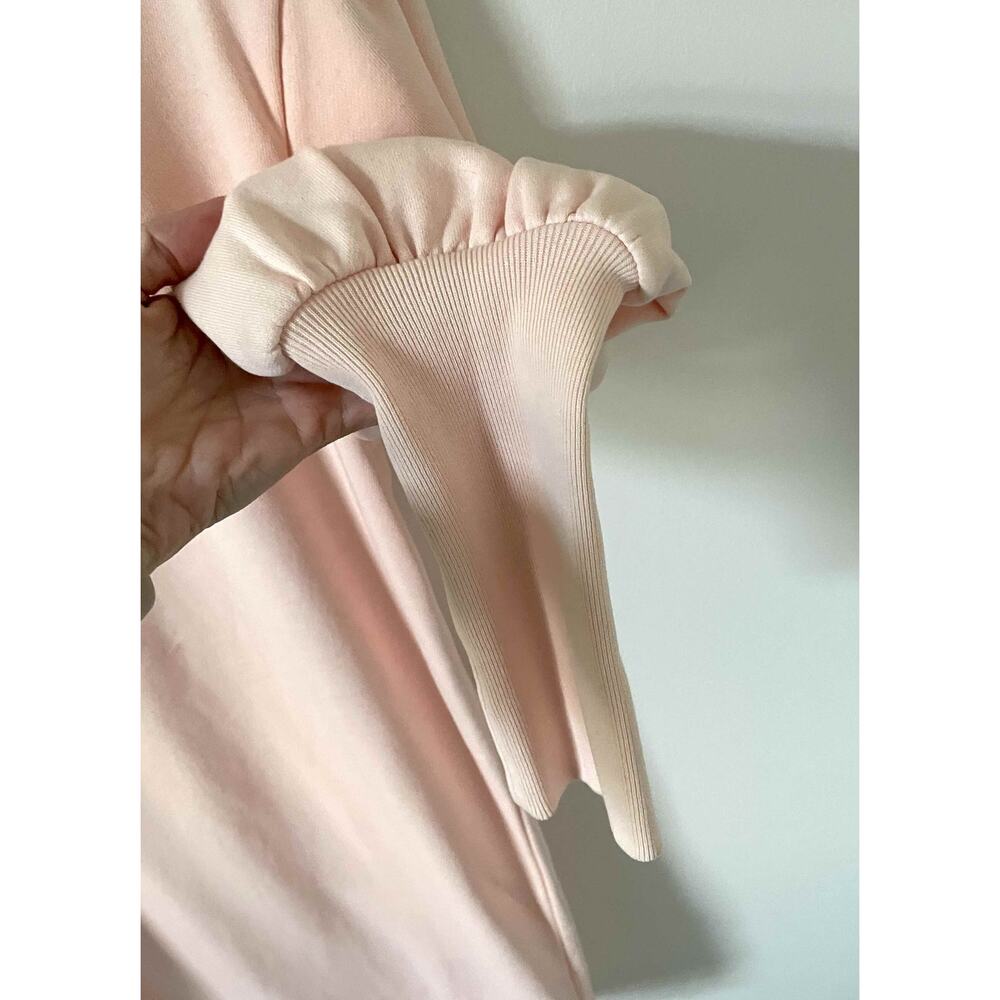 J. Crew Original Cotton Terry Puff-sleeve Sweatshirt Dress Pink Size XS NEW - Picture 5 of 8